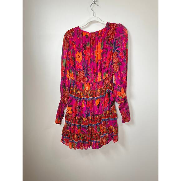 NEW NWT Farm Rio Tropical Tapestry Pink Mini Dress Size XS - Picture 4 of 8